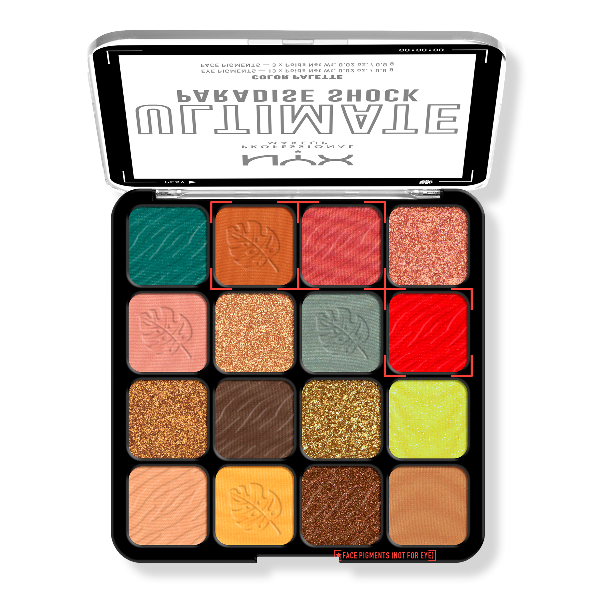 NYX Professional Makeup Ultimate Color Shadow Palette Paradise Shock #1