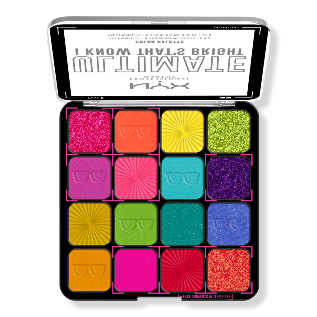 NYX Professional Makeup Ultimate Eyeshadow Palette - 0.02oz, 16 Colors - New