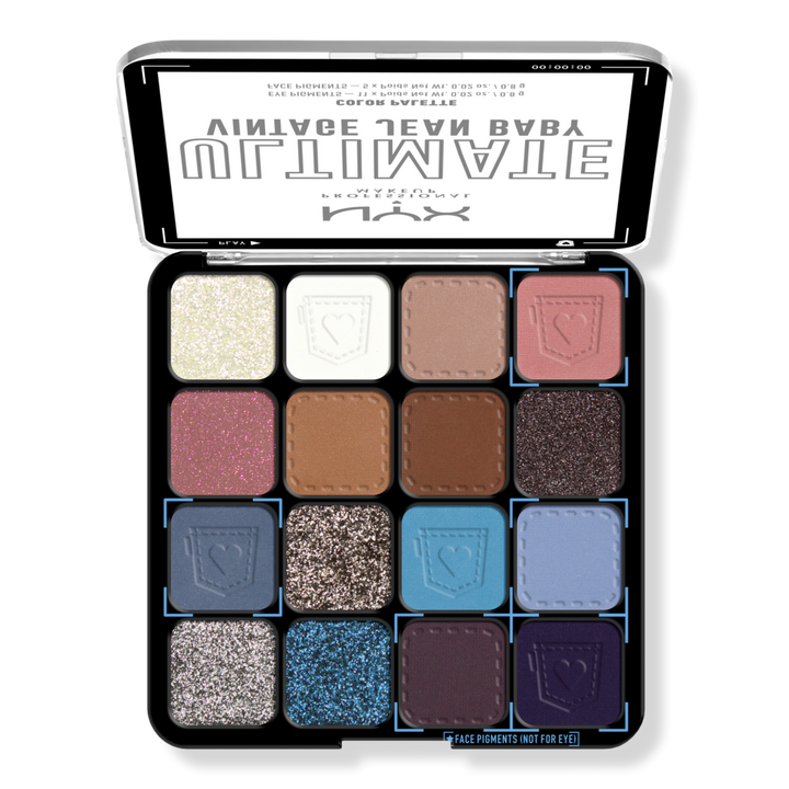 NYX Professional Makeup Ultimate Color Shadow Palette Vintage Jean Baby #1