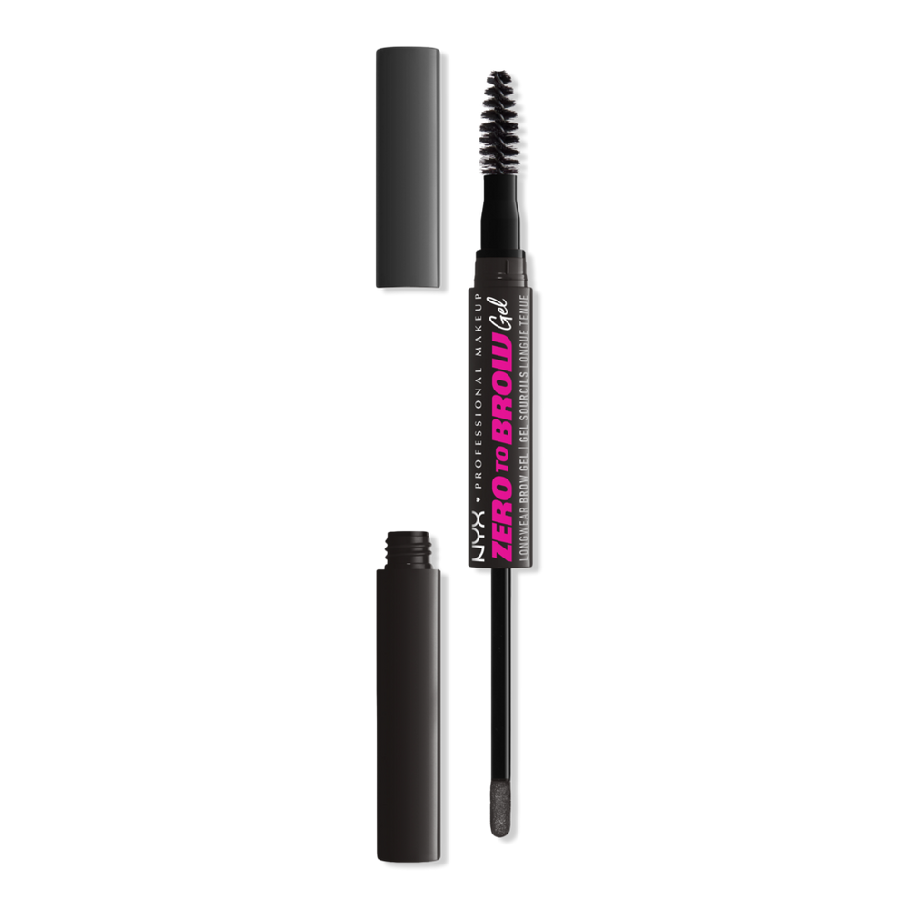 Nyx Professional Makeup Zero To Brow Longwear Eyebrow Gel - Black In Black