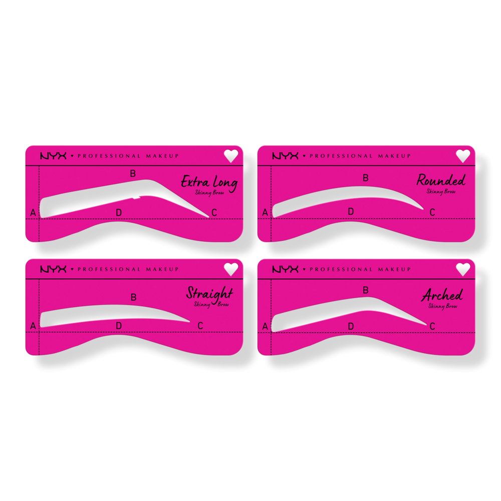 Nyx Professional Makeup Zero To Brow Eyebrow Shaping Stencil - Skinny Brows