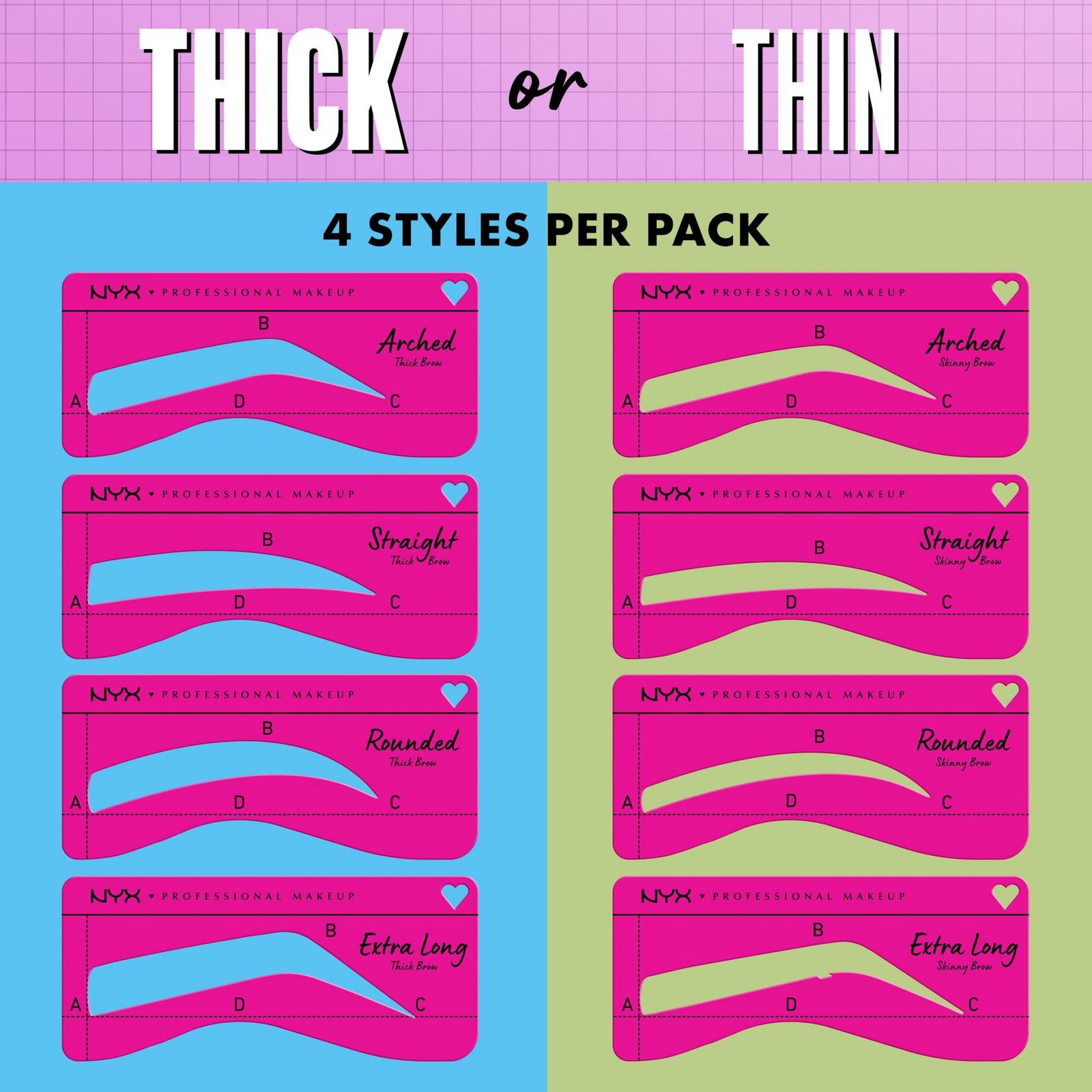 Zero to Brow Eyebrow Shaping Stencil