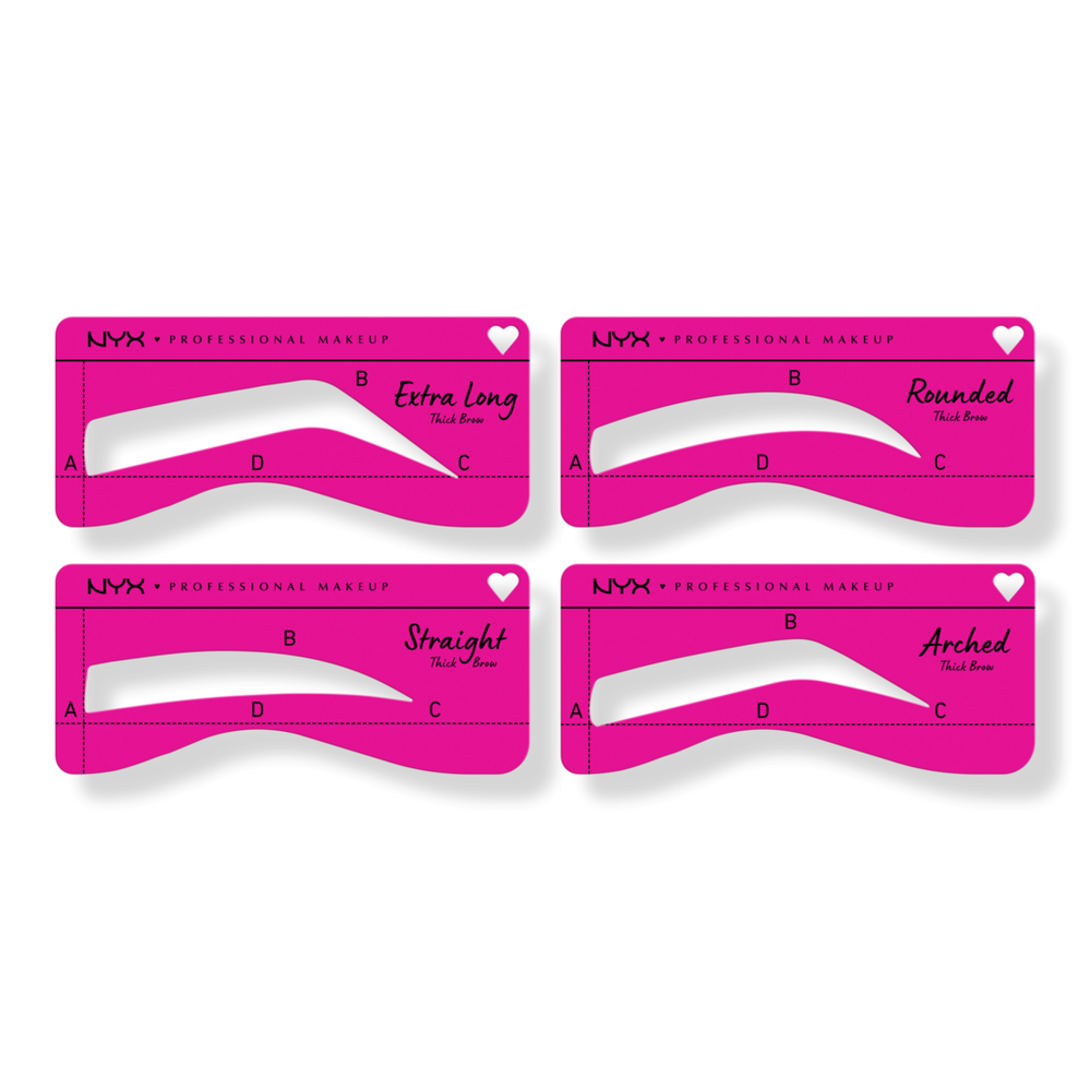 Nyx Professional Makeup Zero To Brow Eyebrow Shaping Stencil - Thick Brows