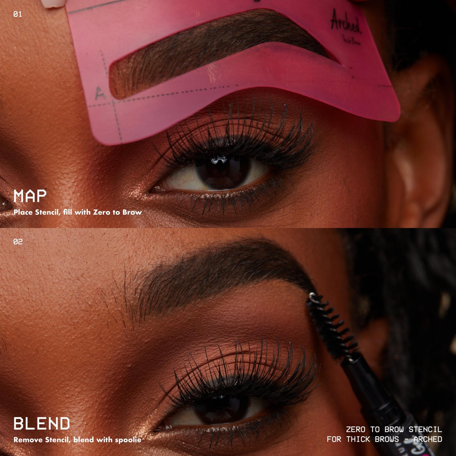 Zero to Brow Eyebrow Shaping Stencil
