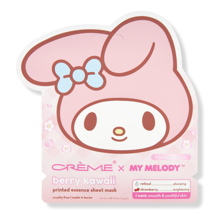 The Crème Shop My Melody Berry Kawaii Printed Essence Sheet Mask #1