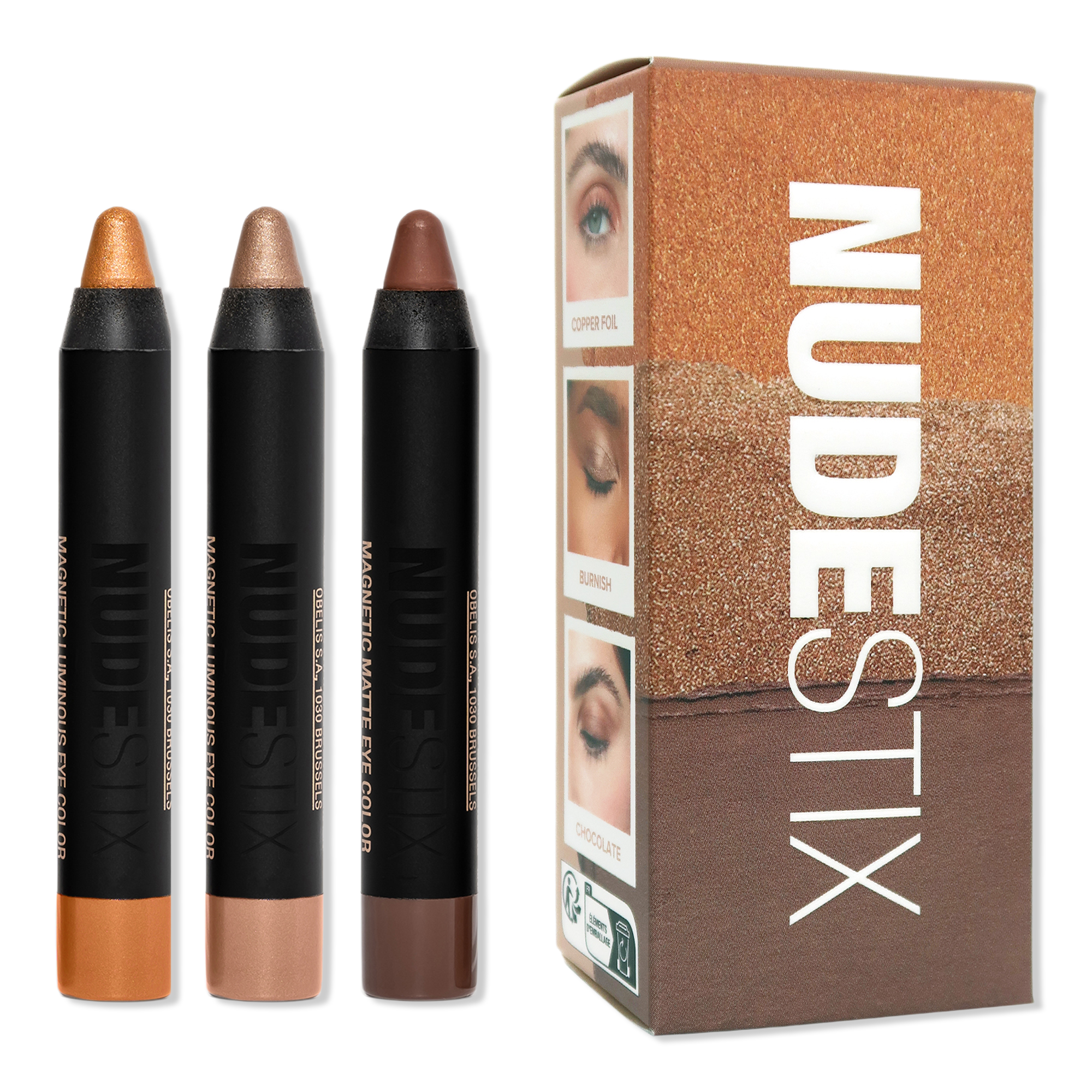 NUDESTIX Smokey Gold Eyes 3 Piece Mini Eye Kit #1