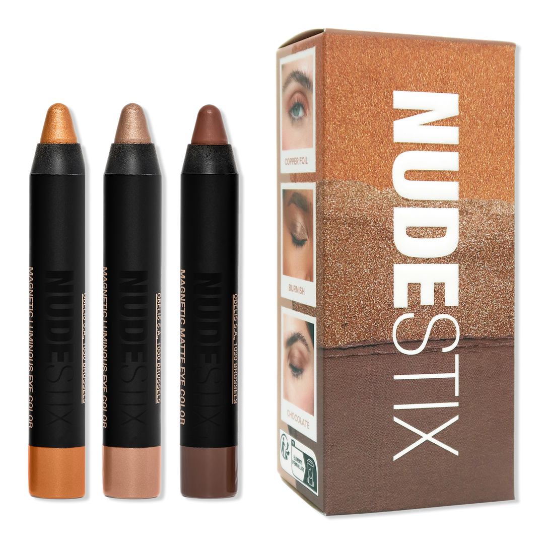 NUDESTIX Smokey Gold Eyes 3 Piece Mini Eye Kit #1