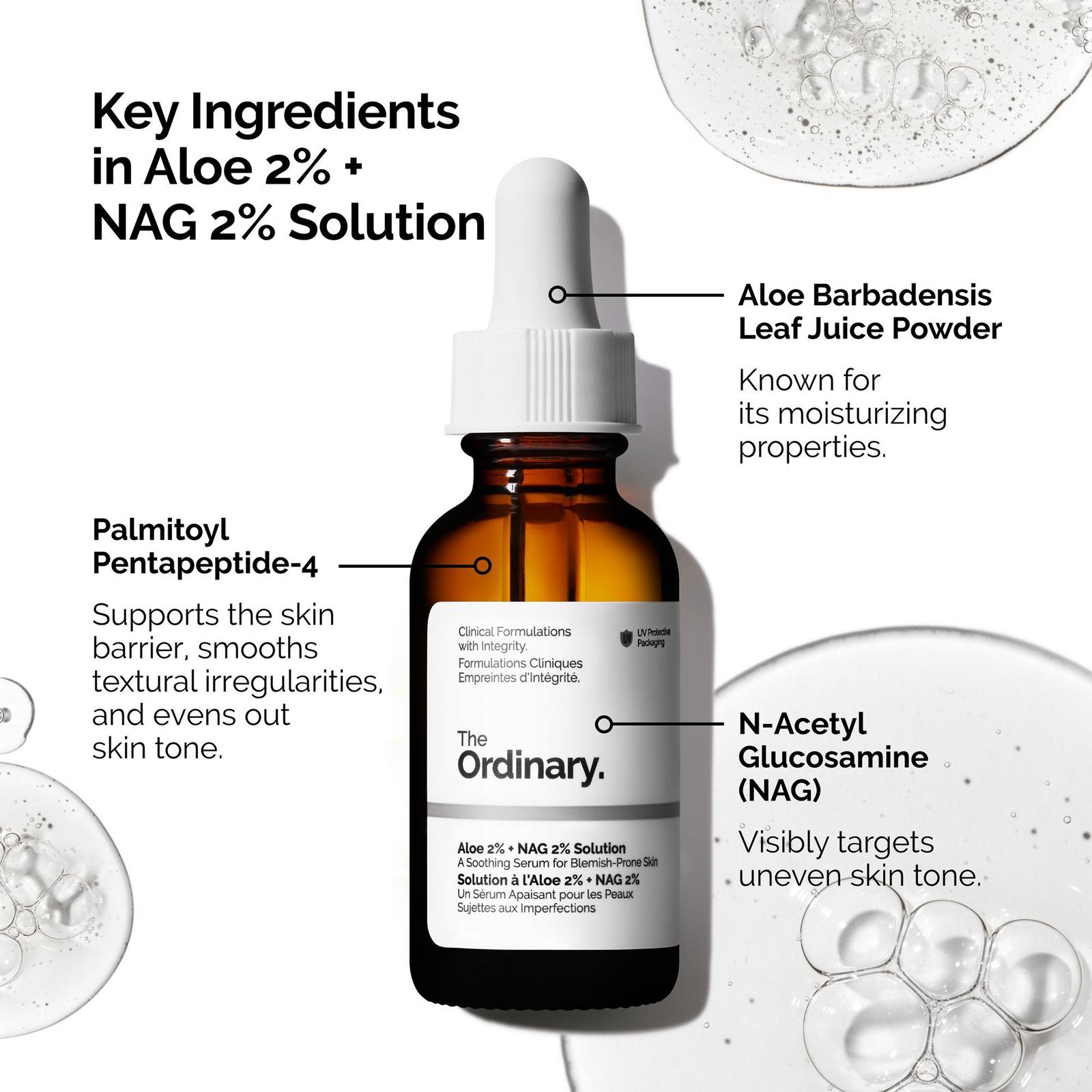 Aloe 2% + NAG 2% Solution Serum