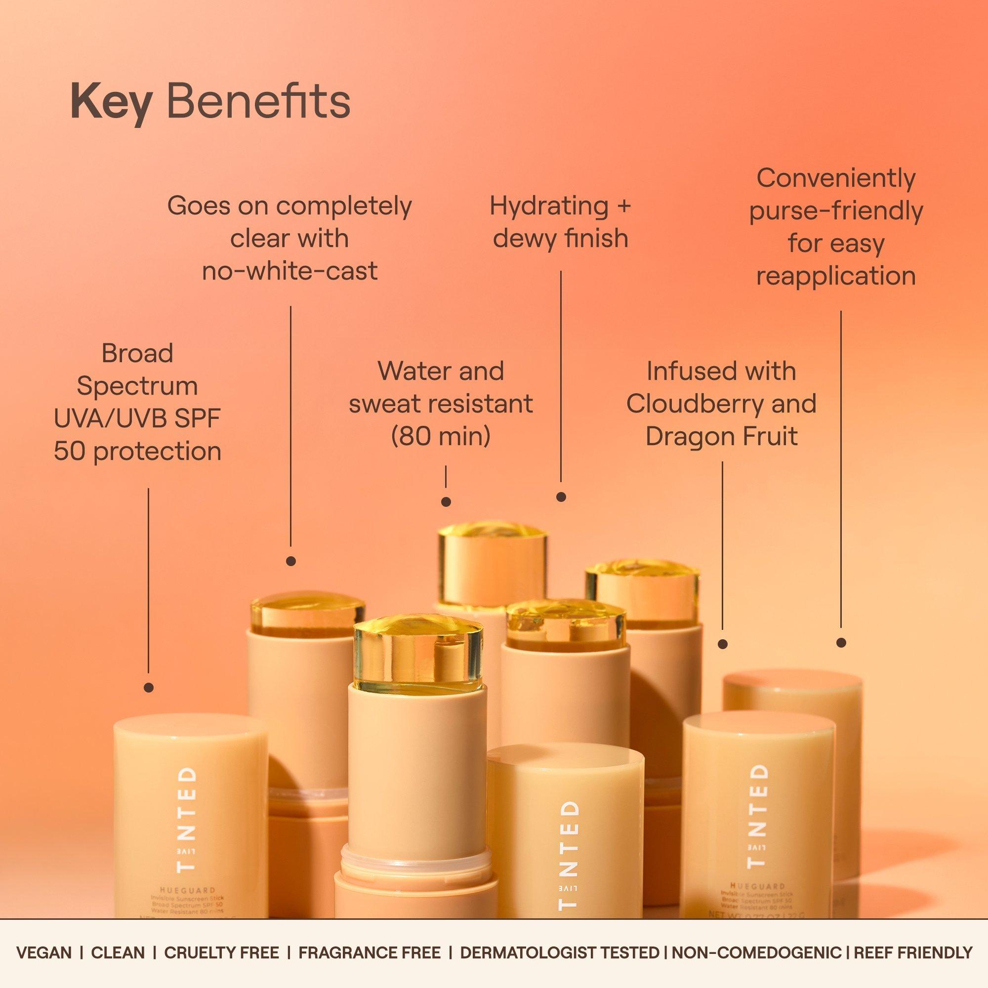 Невидимый солнцезащитный стик Live Tinted Hueguard SPF 50 — фото 2