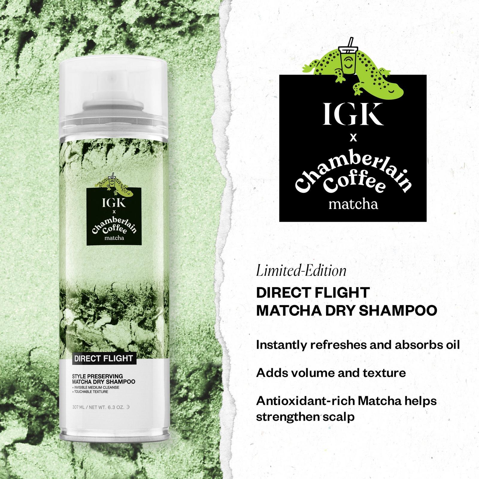 Limited Edition Direct Flight x Chamberlain Coffee Matcha Dry Shampoo