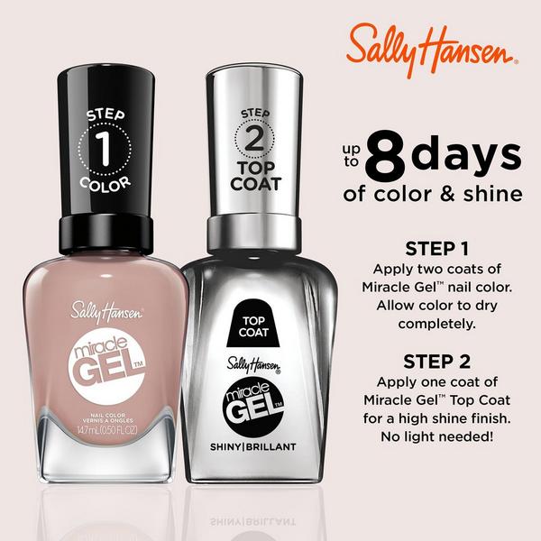 Sally Hansen Miracle Gel Nail Polish, Blacks, Whites, & Nudes #5