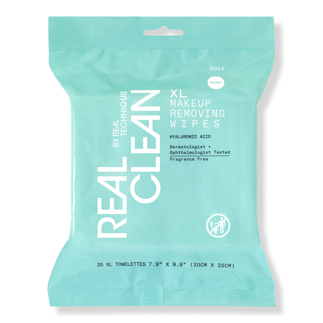 Real Techniques Real Clean XL Makeup Removing & Cleansing Wipes #1