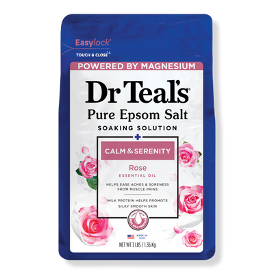 Dr Teal's Pure Epsom Salt Soak, Calm & Serenity with Rose Essential Oil