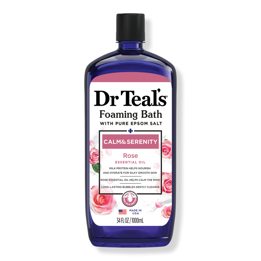 Dr Teal's Foaming Bath with Pure Epsom Salt, Calm & Serenity with Rose