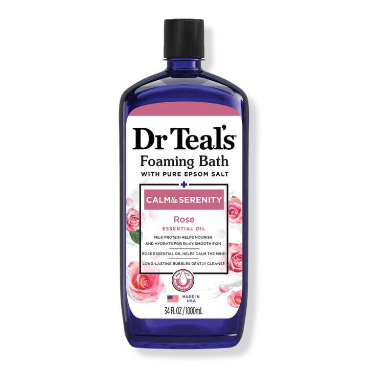 Dr Teal's Foaming Bath with Pure Epsom Salt, Calm & Serenity with Rose Essential Oil #1