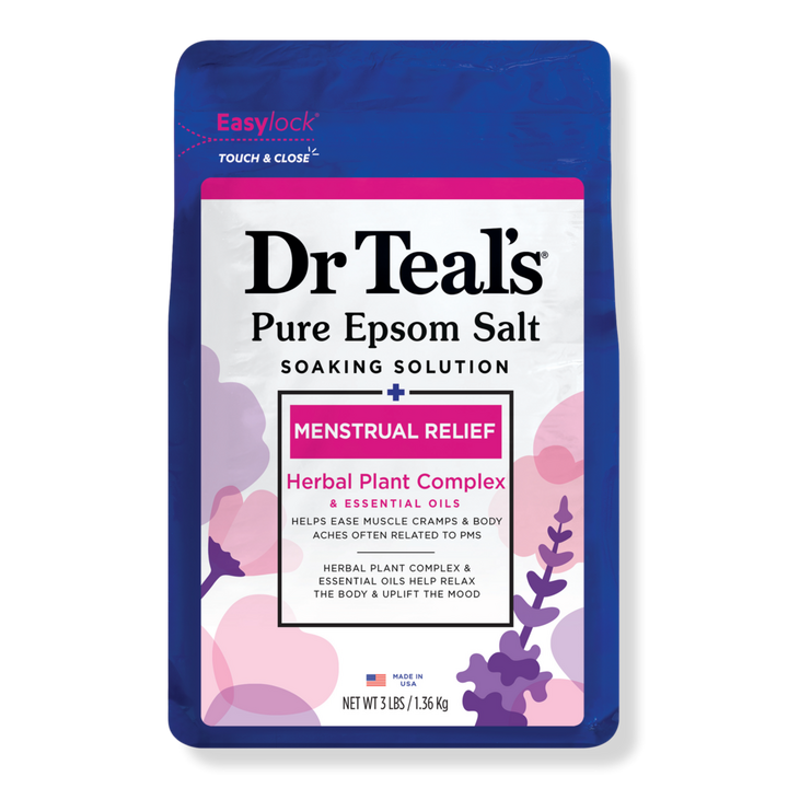 Dr Teal's Pure Epsom Salt Soaking Solution Menstrual Relief with Herbal Plant Complex #1