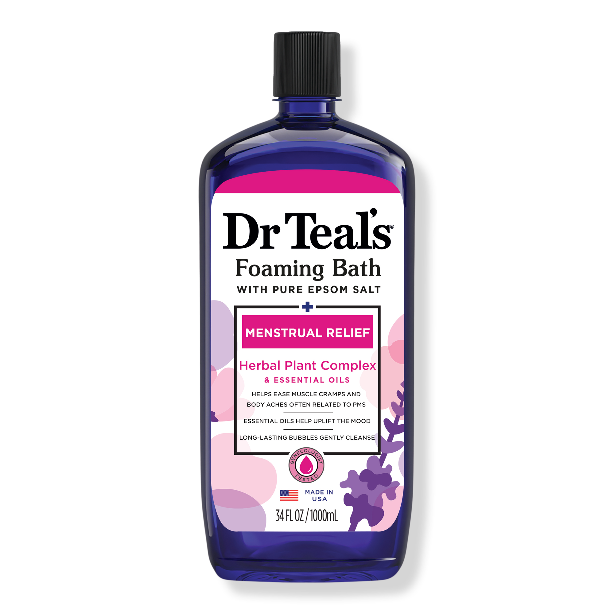 Dr Teal's Foaming Bath With Pure Epsom Salt, Menstrual Relief
