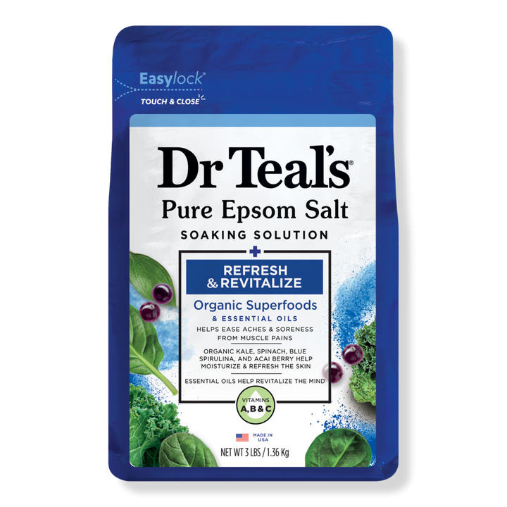 Dr Teal's Pure Epsom Salt Soaking Solution Refresh & Revitalize with Organic Superfoods #1