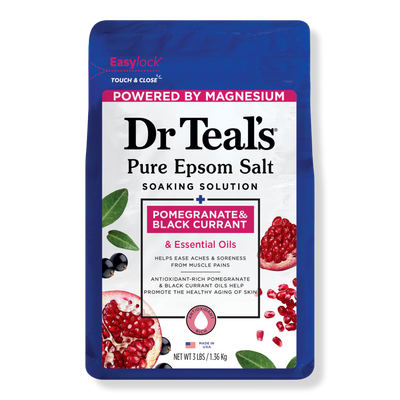 Dr Teal's Pure Epsom Salt Soak, Pomegranate Oil & Black Currant