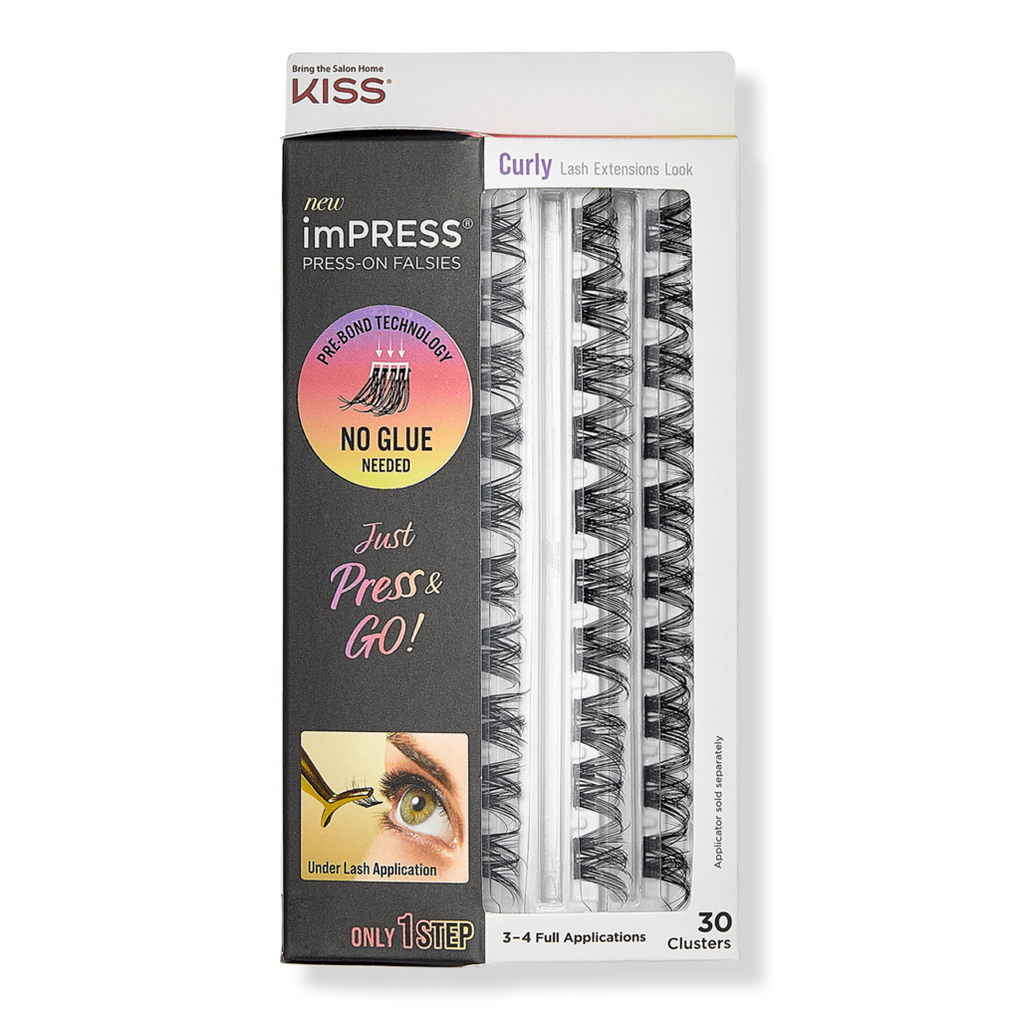 Seal Pack Sexy Siliping - imPRESS Press-On Falsies Eyelash Curly Clusters Refill Pack - Kiss | Ulta  Beauty