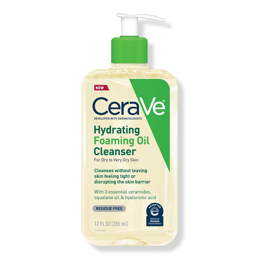 CeraVe Hydrating Foaming Oil Cleanser with Hyaluronic Acid for Dry Skin #1