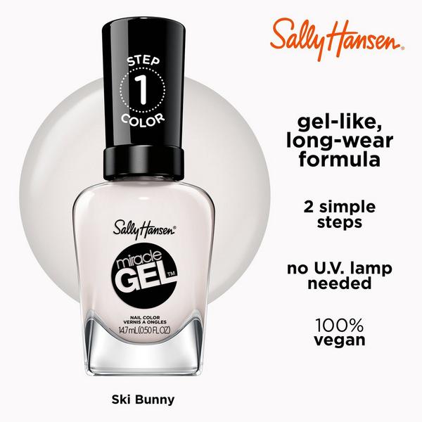 Sally Hansen Miracle Gel Nail Polish, Blacks, Whites, & Nudes #4