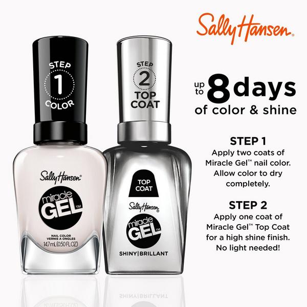 Sally Hansen Miracle Gel Nail Polish, Blacks, Whites, & Nudes #5