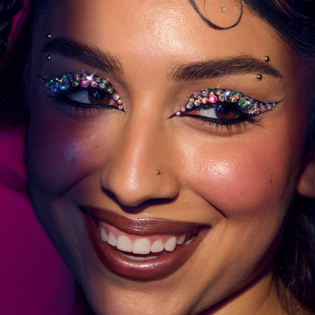 Iridescent Sparkle Self-Adhesive Face Gems