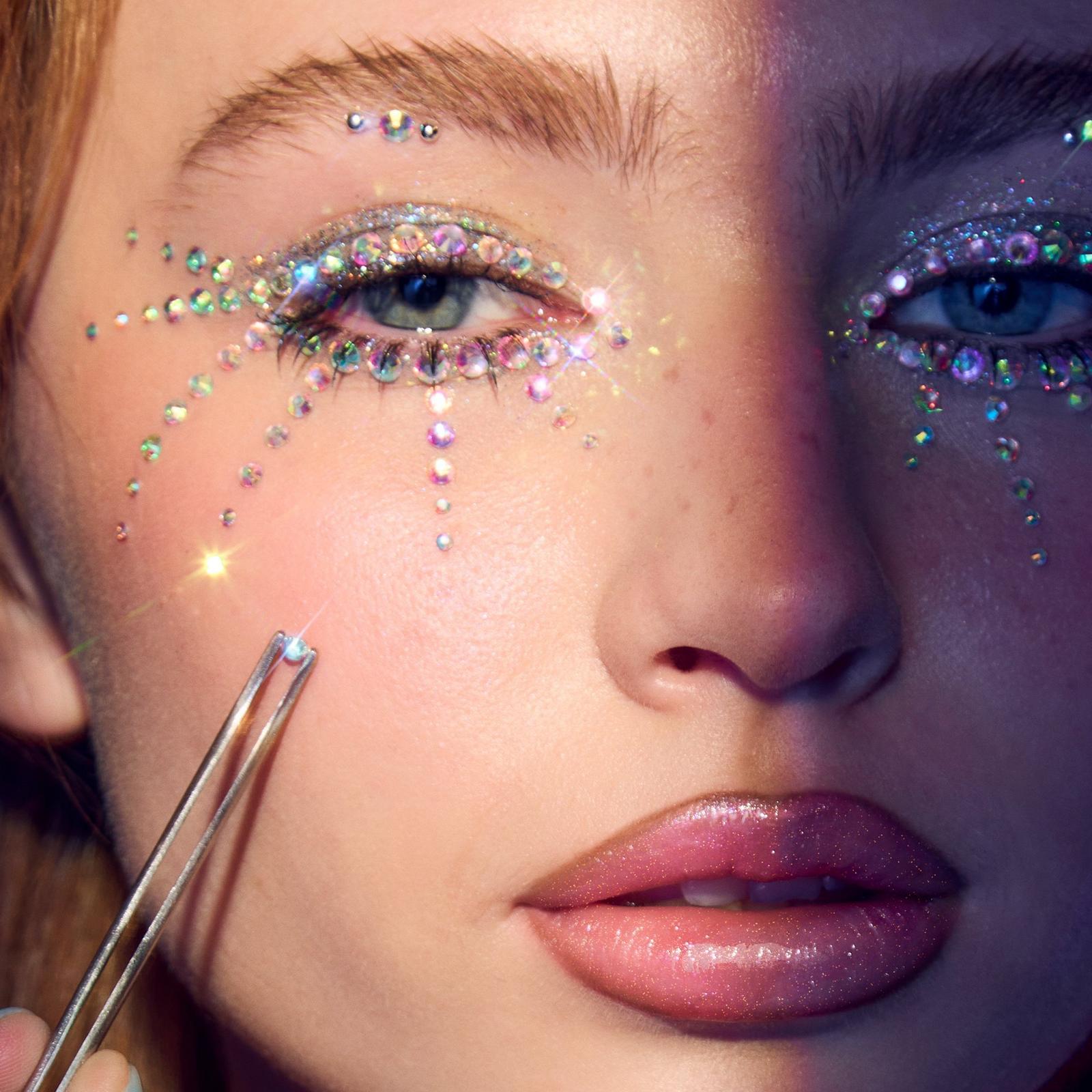 Iridescent Sparkle Self-Adhesive Face Gems