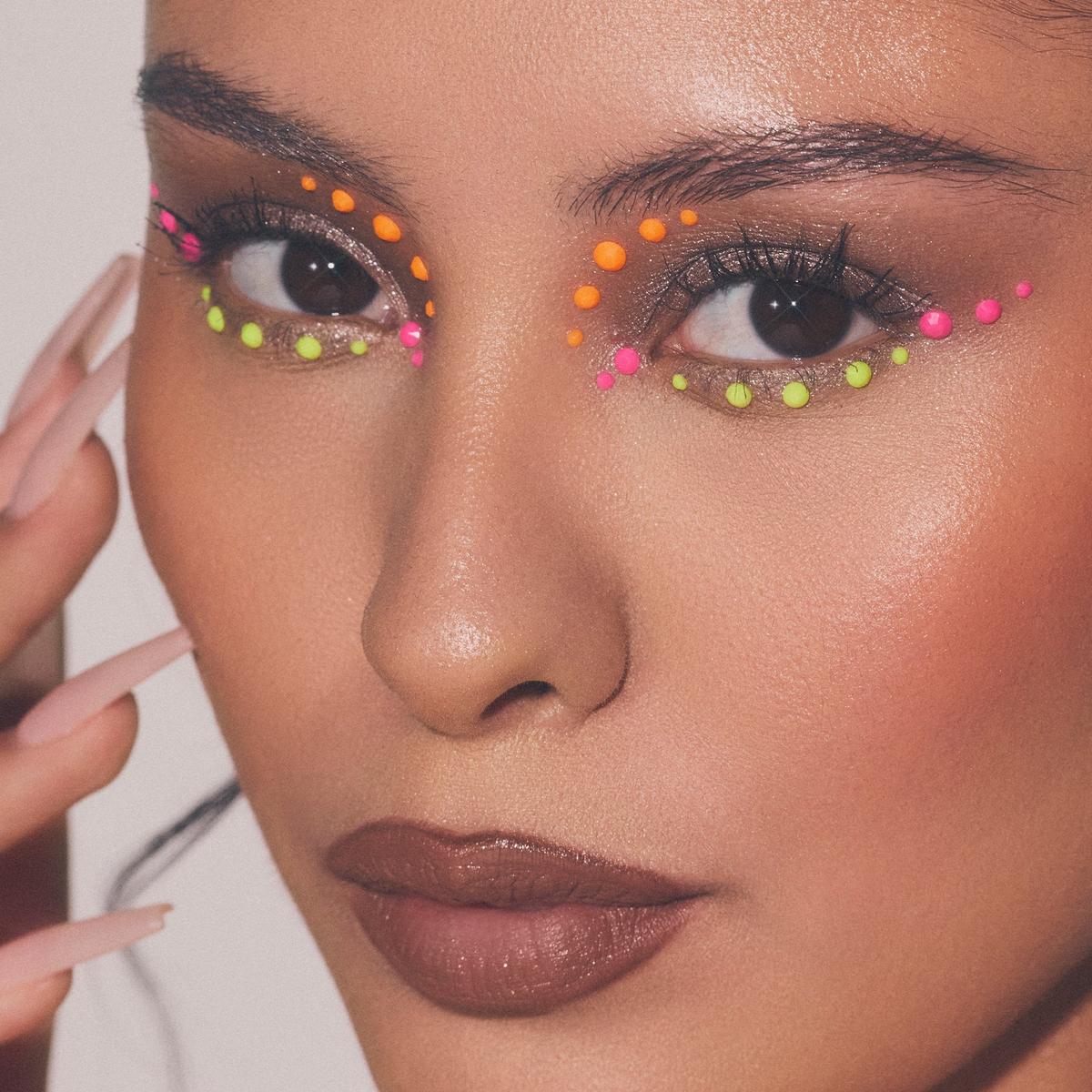 Solid Neon Self-Adhesive Face Gems