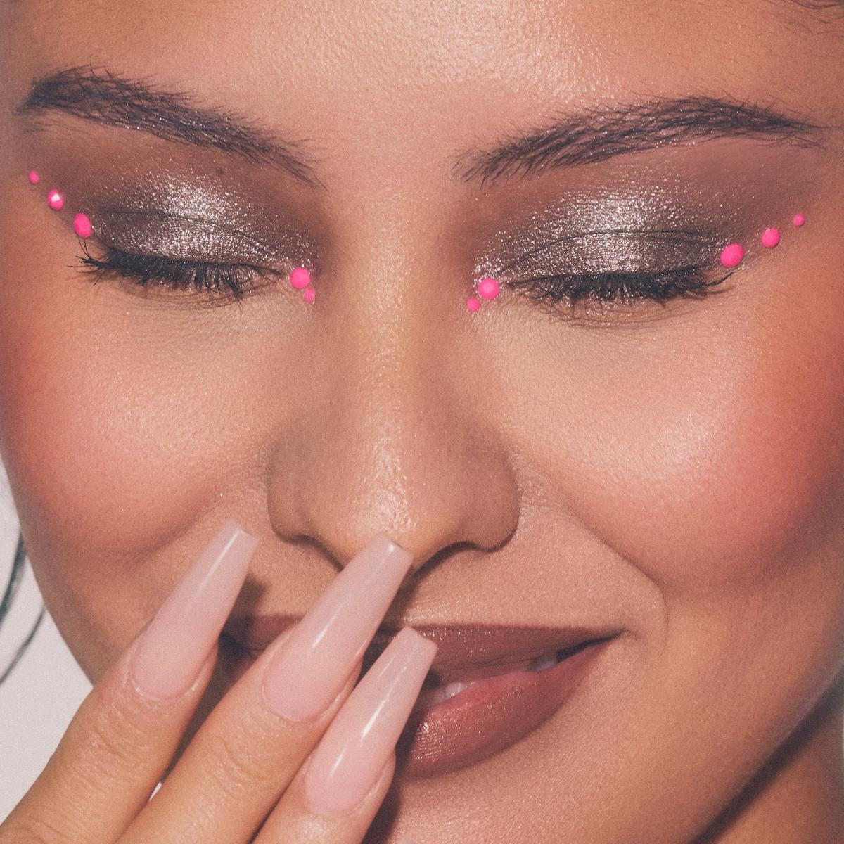 Solid Neon Self-Adhesive Face Gems