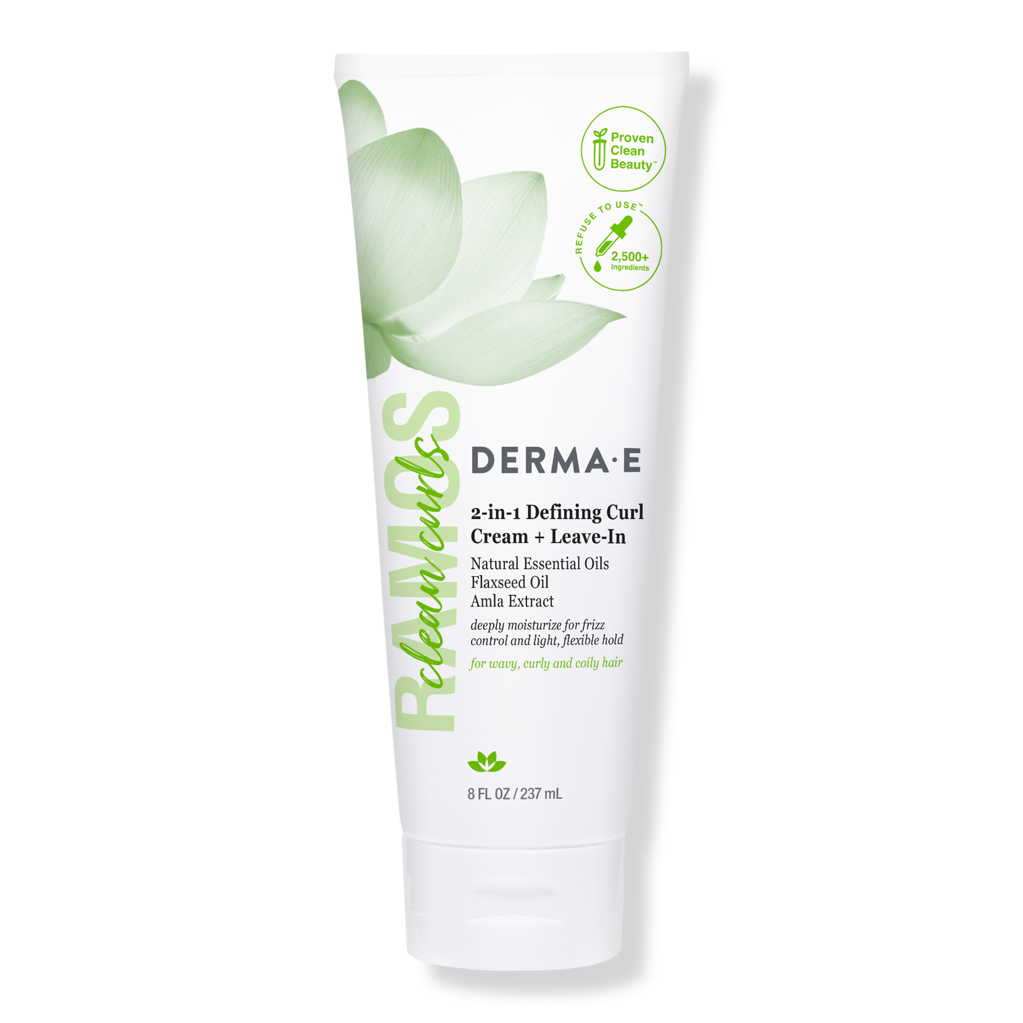 DERMA E Alba Ramos Clean Curls 2-In-1 Defining Curl Cream + Leave-In Treatment #1