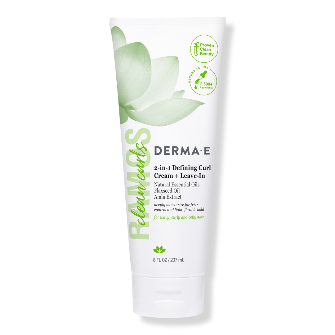 DERMA E Alba Ramos Clean Curls 2-In-1 Defining Curl Cream + Leave-In Treatment #1