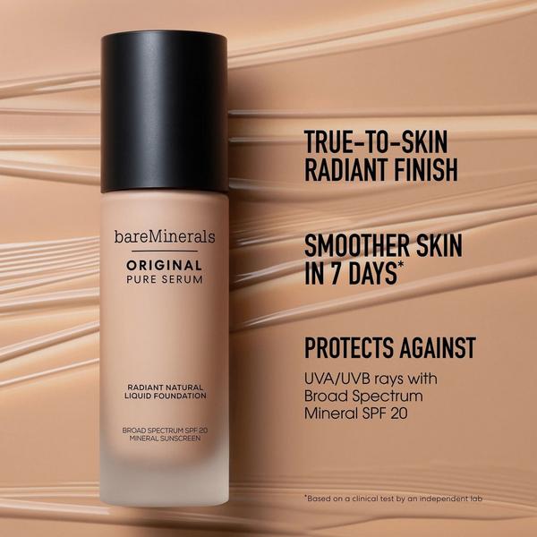 bareMinerals Original Pure Serum Radiant Natural Liquid Foundation Mineral SPF 20 #8