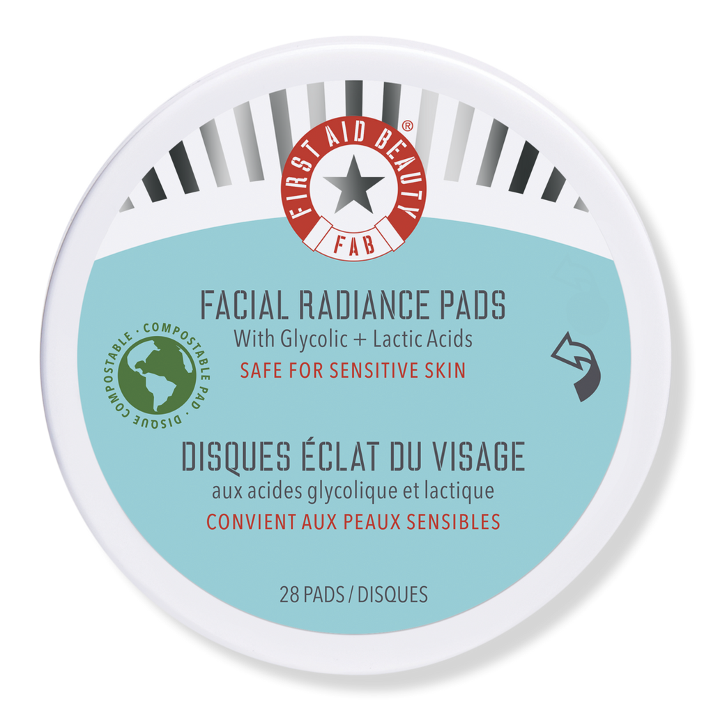 Travel Size Facial Radiance Pads with Glycolic + Lactic Acids