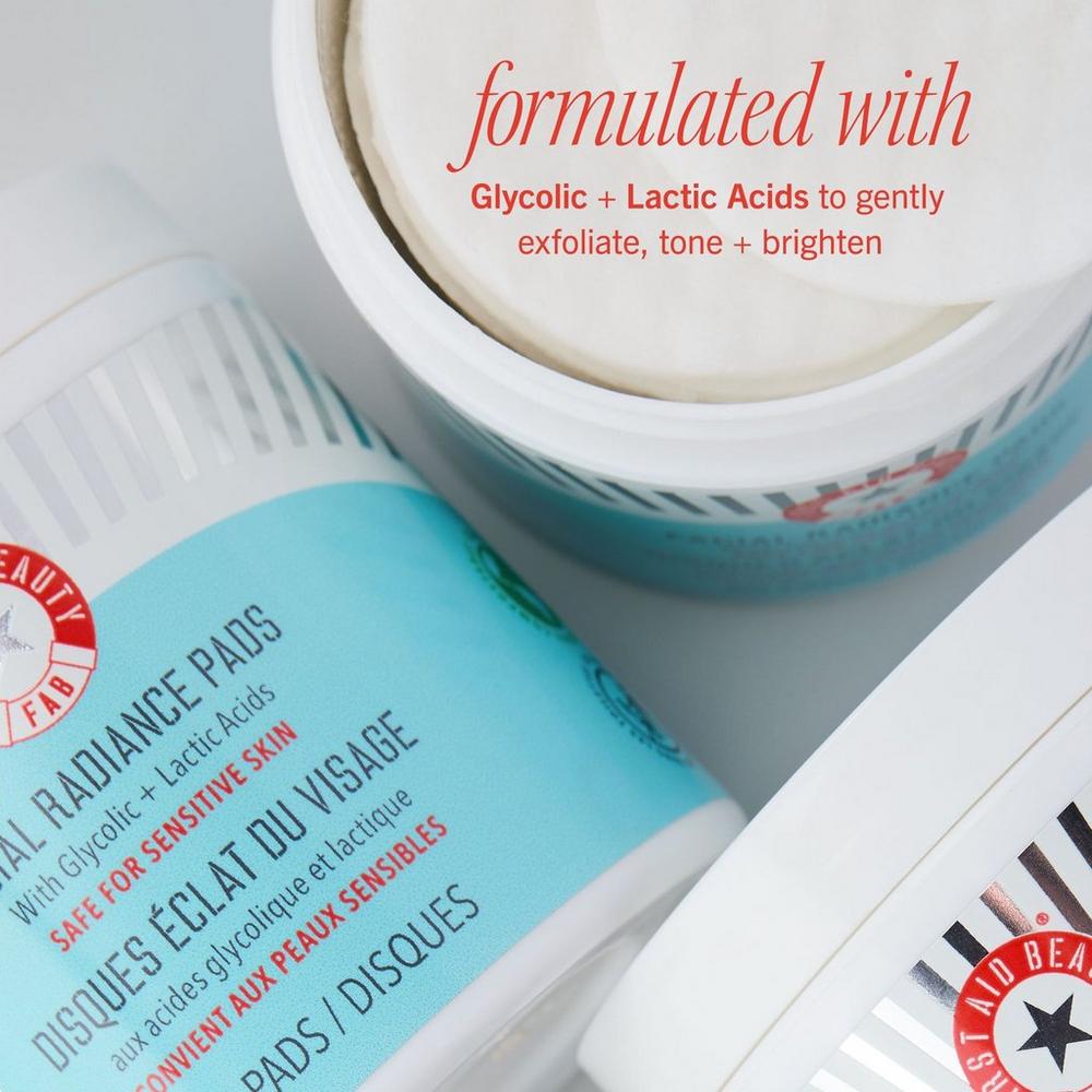 Travel Size Facial Radiance Pads with Glycolic + Lactic Acids