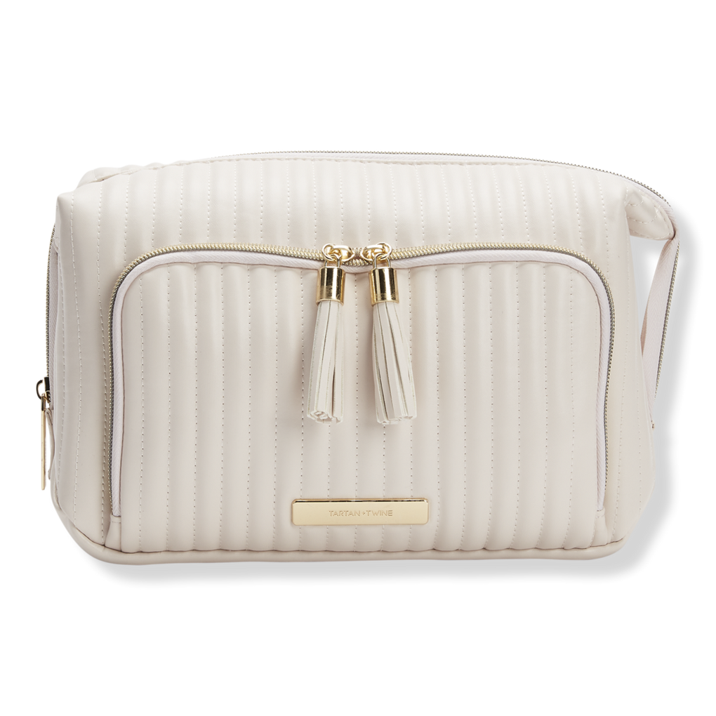 Ariana Quilted Crossbody Bag, Cream