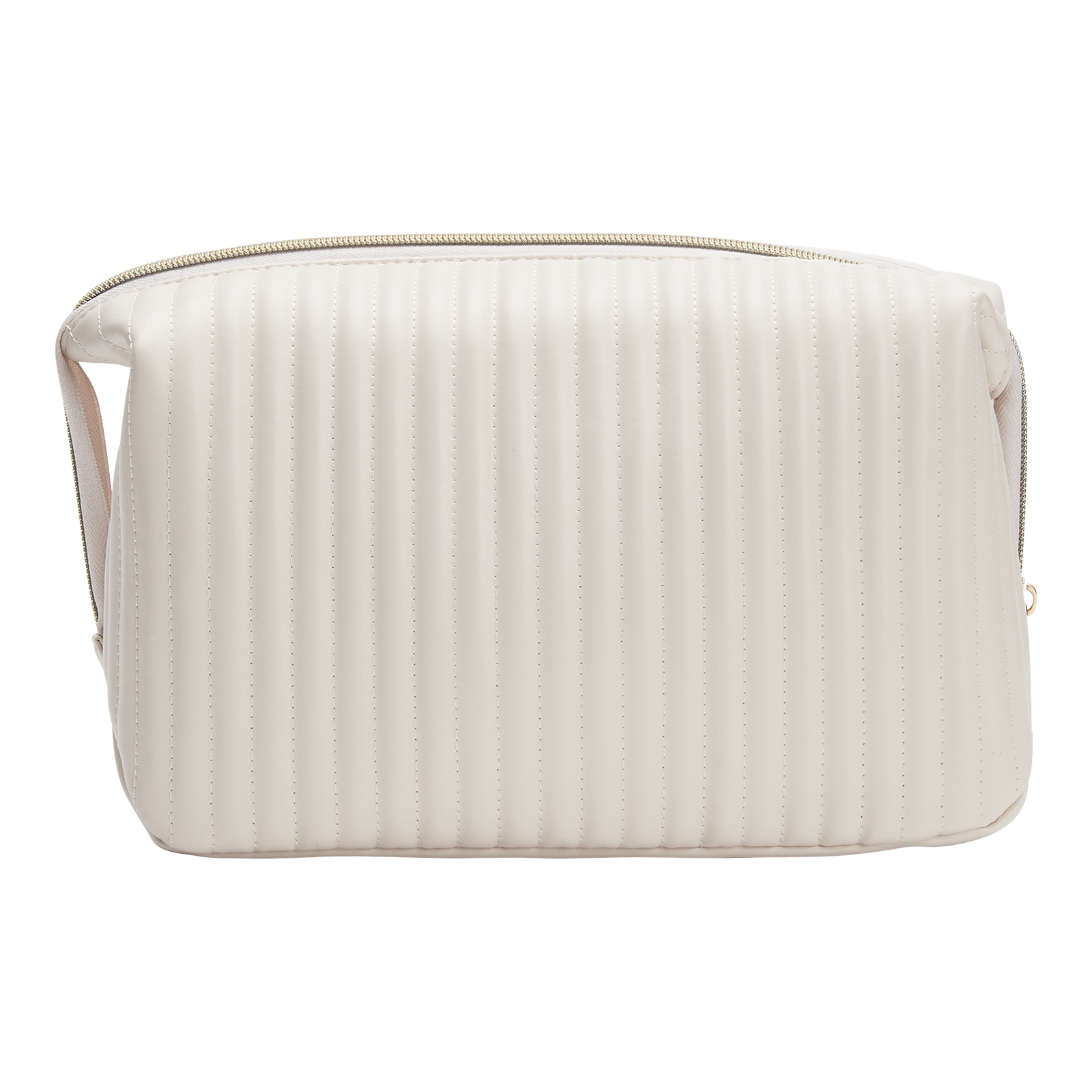 Vertical Quilted Double-Zip Toiletry Bag