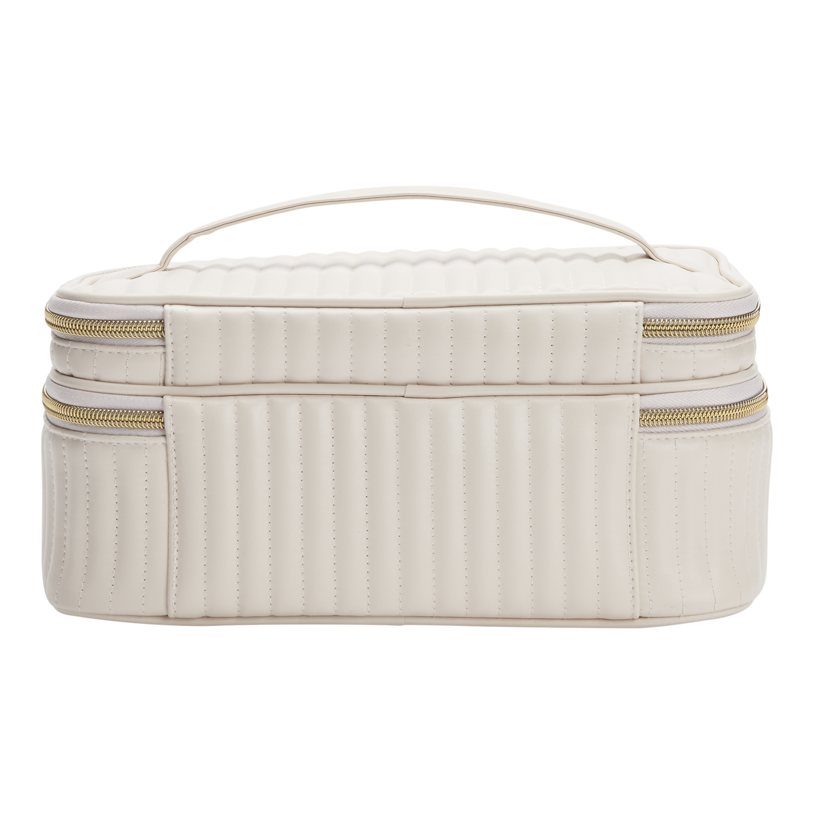 Vertical Quilted Train Case With Mirror