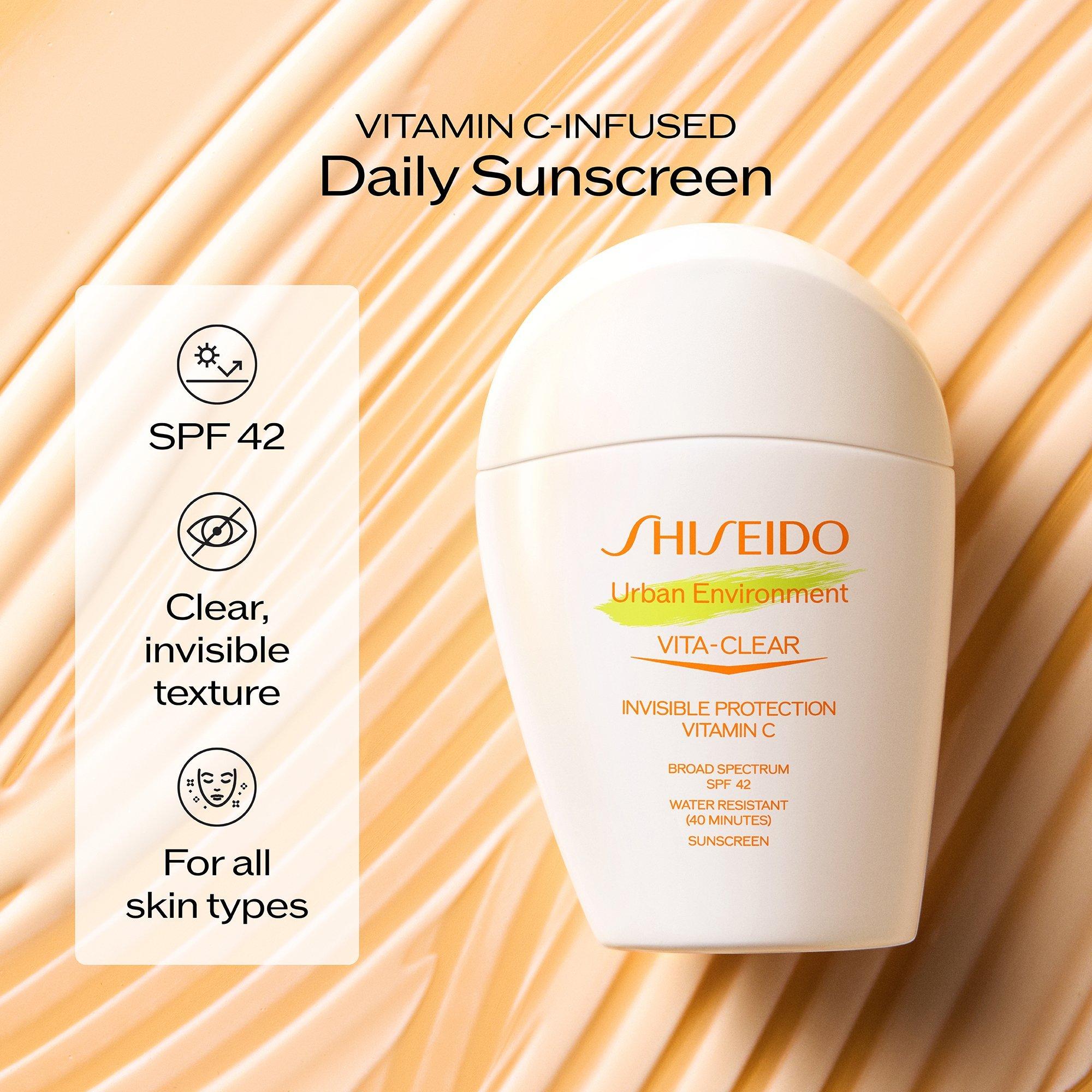 Солнцезащитный крем с витаминами SPF 42 Shiseido Urban Environment Vita-Clear — фото 4