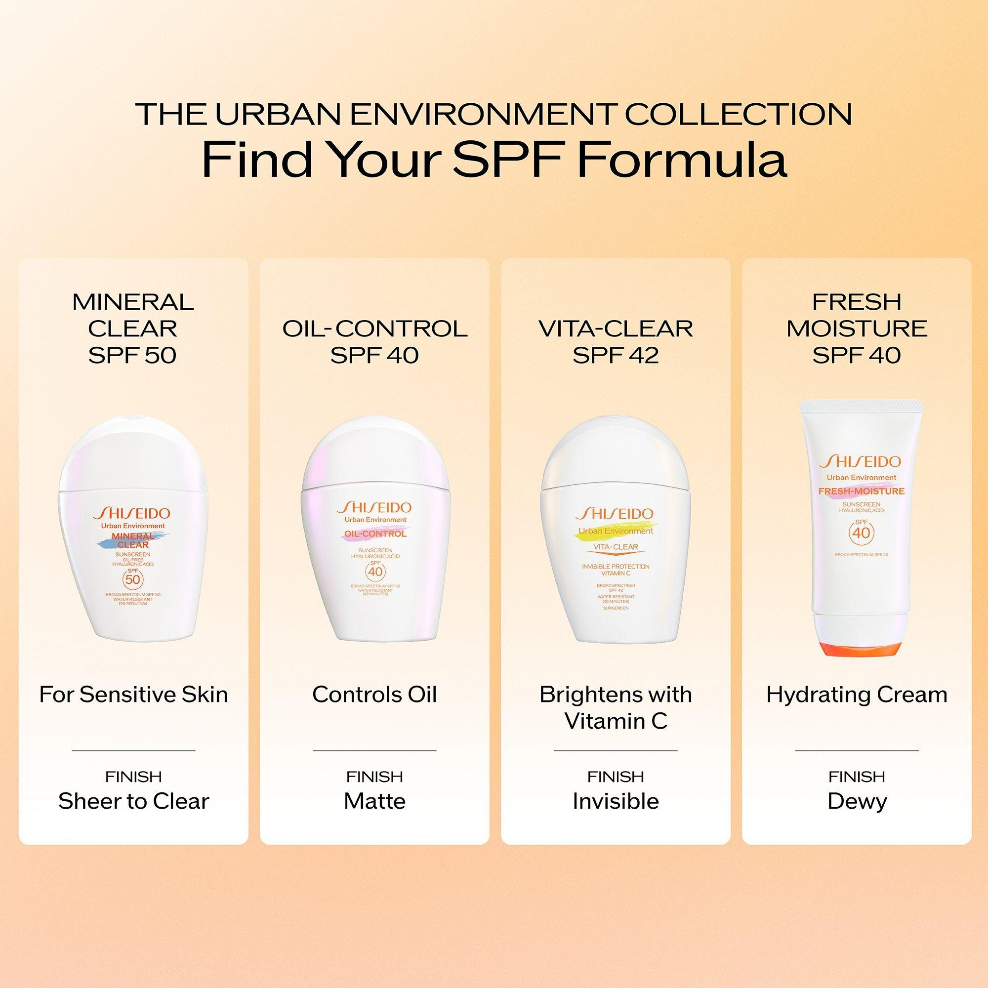 Солнцезащитный крем с витаминами SPF 42 Shiseido Urban Environment Vita-Clear — фото 6