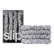 Silver Pure Silk Skinny Scrunchies 