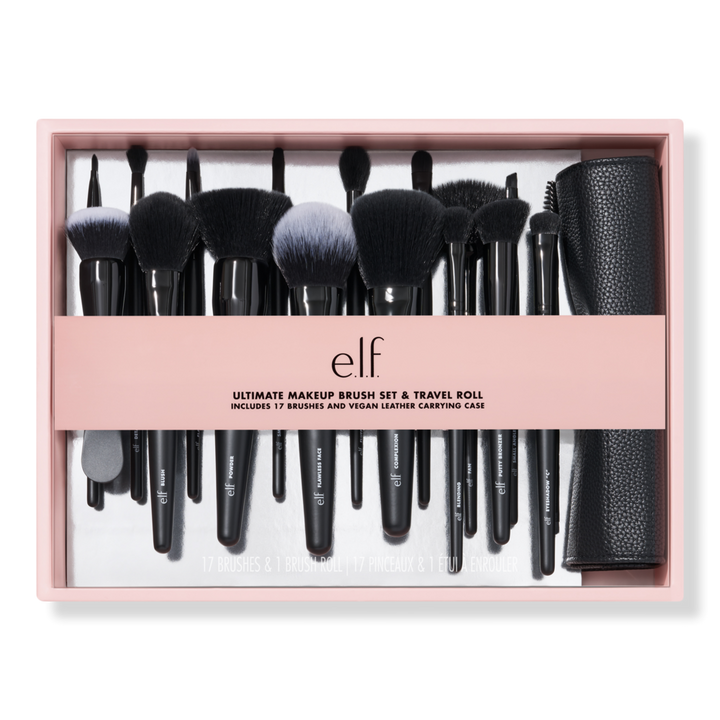 Ultimate Makeup Brush Set & Travel Roll e.l.f. Cosmetics Ulta Beauty