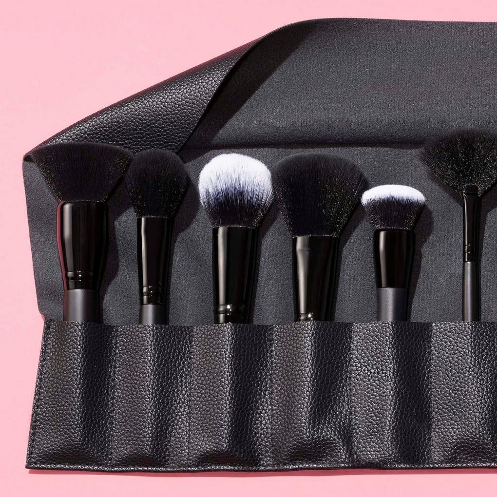 e.l.f. Cosmetics 17-Piece Ultimate Makeup Brush Set & Travel Roll - Vegan and Cruelty-Free Makeup