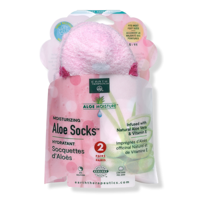 Earth Therapeutics Pink Aloe Moisture Socks