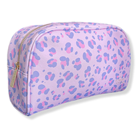 Lilac Leopard Print Make-Up Bag