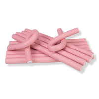 Pink Bendy Hair Curlers 12 pc