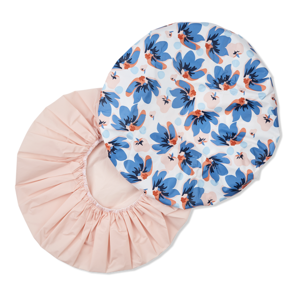 Recycled Polyester Luxe Shower Cap - Palm Leaves