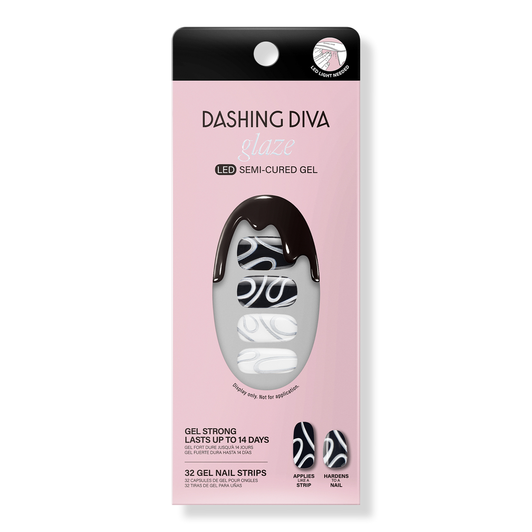 Dashing Diva Dark & Stormy Glaze Semi-Cured Gel Art #1