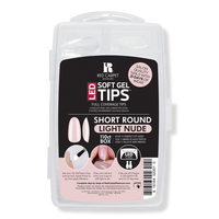 Soft Gel Short Round Light Nude Nail Tips